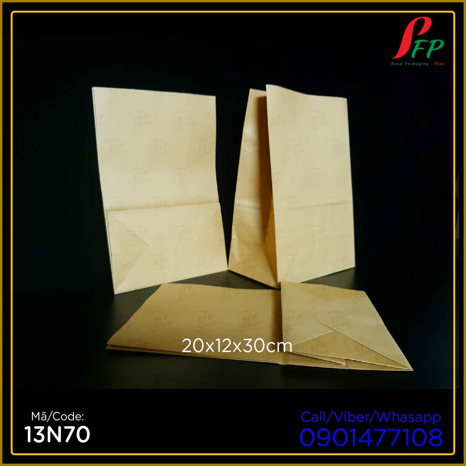 Túi giấy thực phẩm không quai